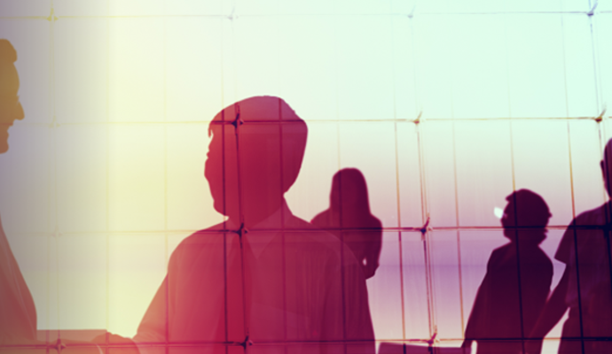 Silhouettes of people