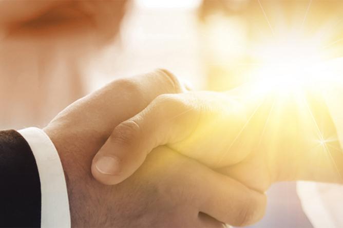 Business handshake