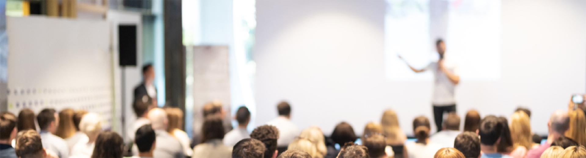 Blurred-out image of a seminar